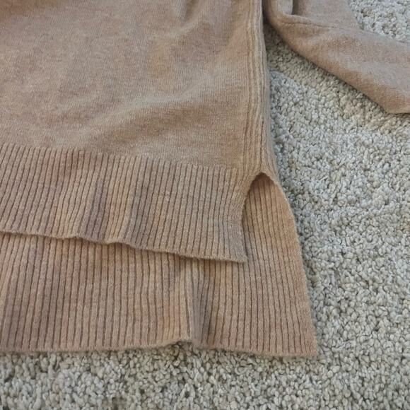 J. Crew Tan Merino Wool Alpaca Blend Cozy Longline Sweater XS - Picture 5 of 9